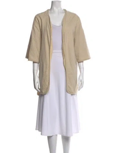 Pre-owned Black Crane Open Front Sweater In Neutral