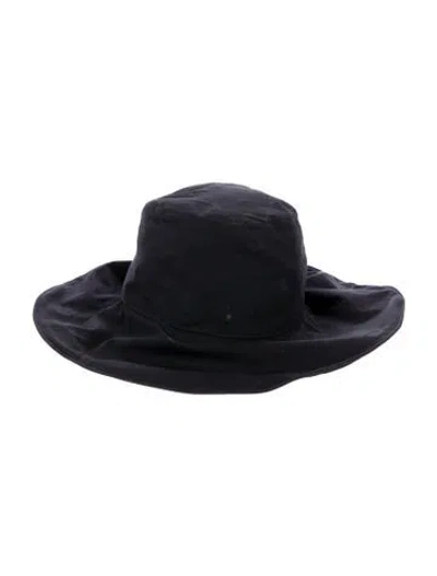 Pre-owned Black Crane Organic Cotton Bucket Hat In Black