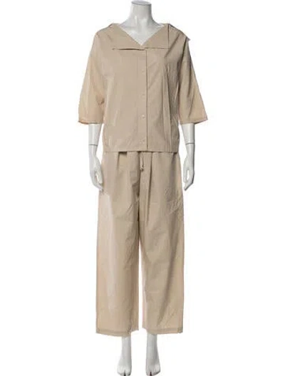 Pre-owned Black Crane Pant Set W/ Tags In Neutrals
