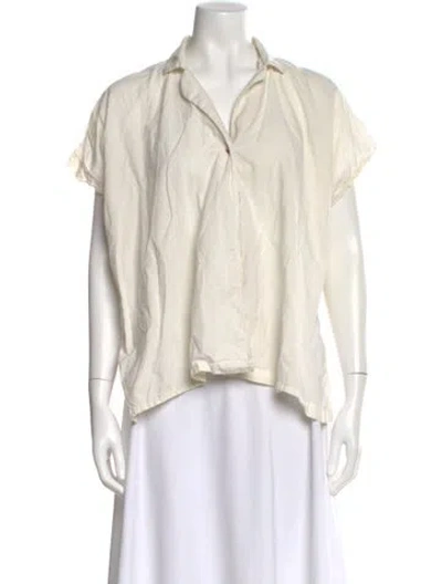 Pre-owned Black Crane Short Sleeve Blouse In Neutral