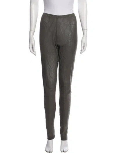 Pre-owned Black Crane Skinny Leg Pants In Gray