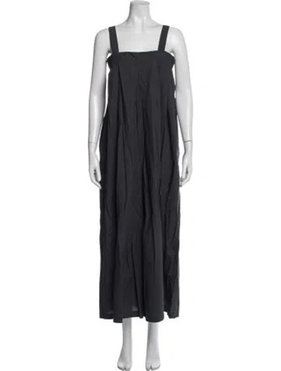Pre-owned Black Crane Square Neckline Jumpsuit In Black