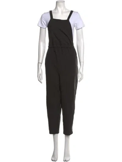 Pre-owned Black Crane Square Neckline Jumpsuit In Black