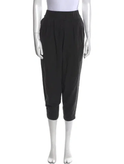 Pre-owned Black Crane Straight Leg Pants In Black