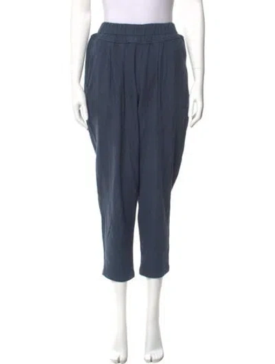 Pre-owned Black Crane Straight Leg Pants In Blue