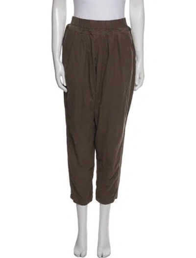 Pre-owned Black Crane Straight Leg Pants In Brown