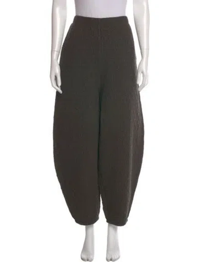 Pre-owned Black Crane Straight Leg Pants In Green