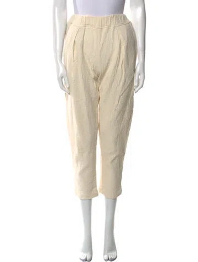 Pre-owned Black Crane Straight Leg Pants In Neutral