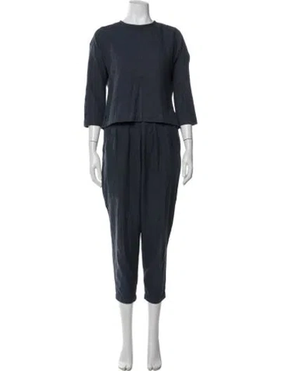 Pre-owned Black Crane Sweatpants In Blue