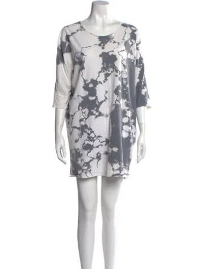 Pre-owned Black Crane Tie-dye Print Crew Neck T-shirt In Multi