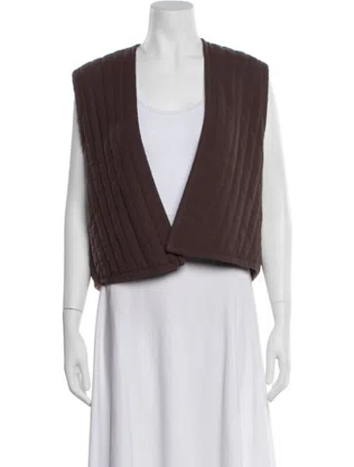 Pre-owned Black Crane Vest In Brown