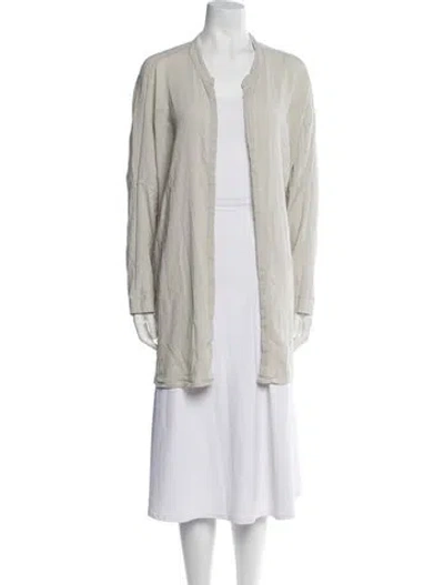 Pre-owned Black Crane V-neck Long Sleeve Tunic In Neutral