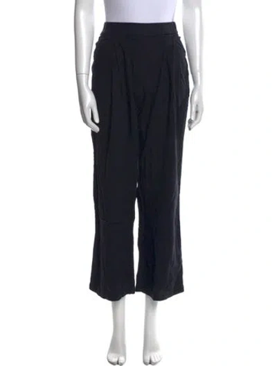 Pre-owned Black Crane Wide Leg Pants In Black