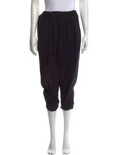 Pre-owned Black Crane Wide Leg Pants In Black