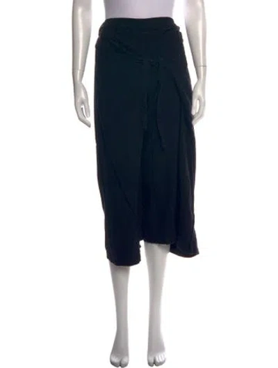 Pre-owned Black Crane Wide Leg Pants In Black
