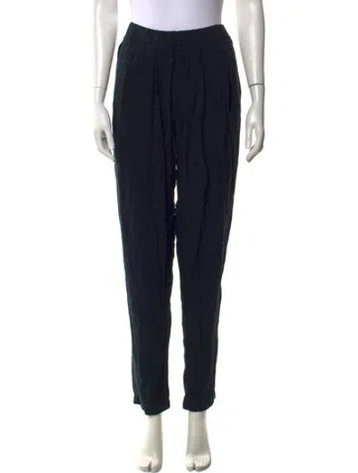 Pre-owned Black Crane Wide Leg Pants In Black