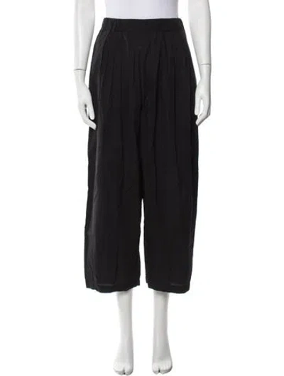 Pre-owned Black Crane Wide Leg Pants In Black