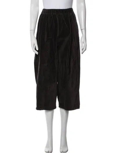 Pre-owned Black Crane Wide Leg Pants In Brown