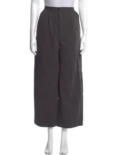 Pre-owned Black Crane Wide Leg Pants In Gray