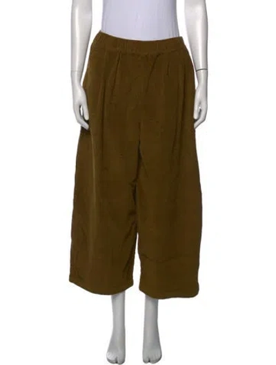 Pre-owned Black Crane Wide Leg Pants In Green