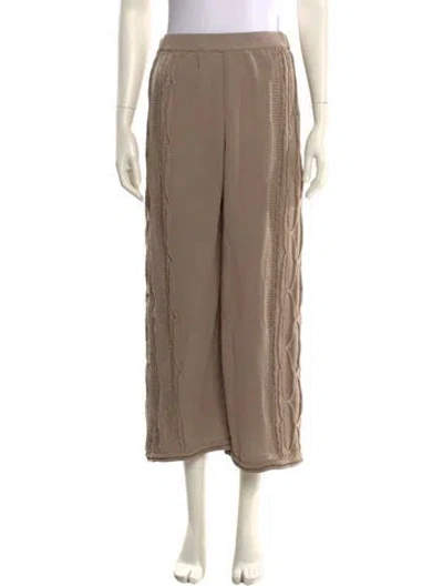 Pre-owned Black Crane Wide Leg Pants In Neutral