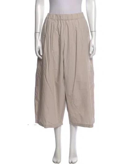 Pre-owned Black Crane Wide Leg Pants In Neutral