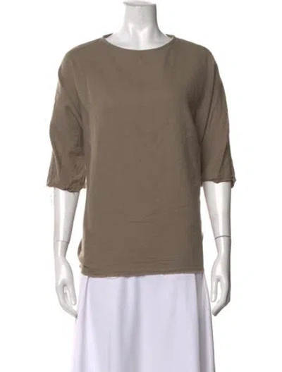 Pre-owned Black Crane Wool Crew Neck Top In Neutrals