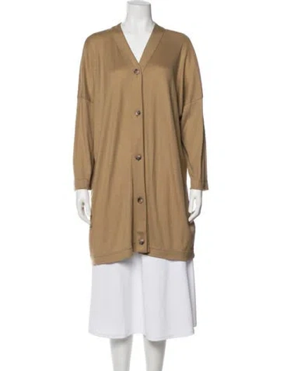 Pre-owned Black Crane Wool Robe In Neutral