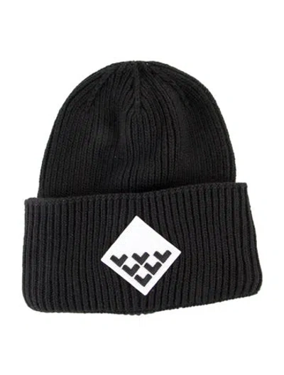 Pre-owned Black Crows Solid Rib Knit Beanie W/tags In Black