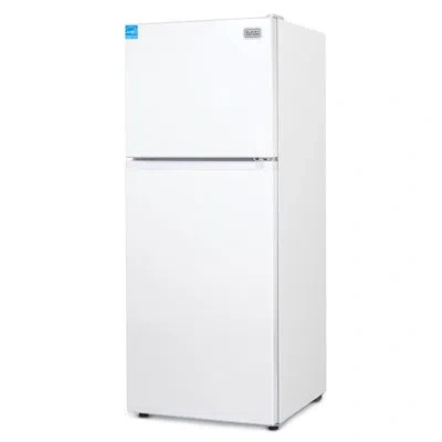 Black+decker 10.5 Cu. Ft. Top Mount Refrigerator With Freezer, 2 Door Refrigerator With Top Freezer And Electroni In White