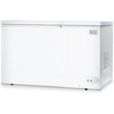 Black+decker 13 Cu. Ft. Chest Freezer, Deep Freezer With Top Opening, Freezer Chest With 2 Removable Storage Bask In White