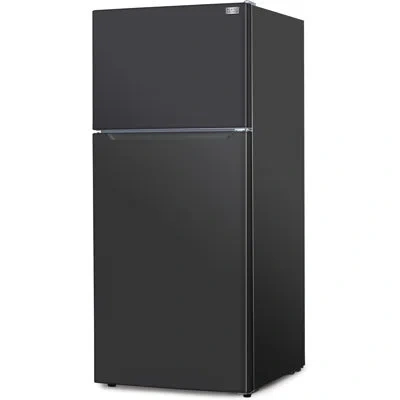 Black+decker 18.1 Cu. Ft. Top Mount Refrigerator With Ice Maker, 2-door Refrigerator With Top Freezer, Freezer Wi In Black