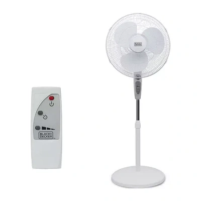 Black+decker 18-inch Stand Fan With Remote White