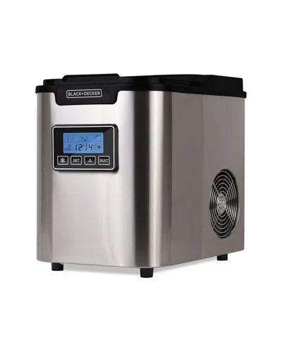 Black+decker 26lb Capacity Portable Ice Machine In Silver