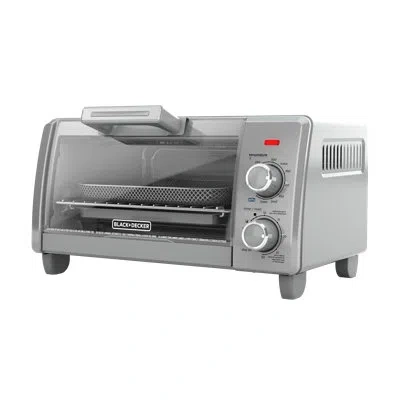 Black+decker 4-slice Crisp N Bake Air Fry Toaster Oven, To1787ss, 5 Cooking Functions, 30 Minute Timer, Stainless In Silver