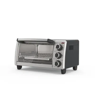 Black+decker 4-slice Toaster Oven, To1313sbd, Even Toast, 4 Cooking Functions Bake, Broil, Toast And Keep Warm, R In Silver