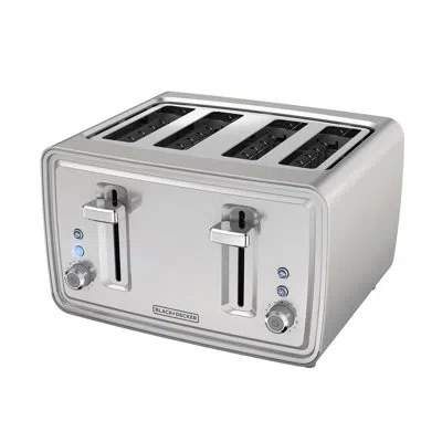 Black+decker 4-slice Toaster, Stainless Steel, Tr4900ssd In Silver