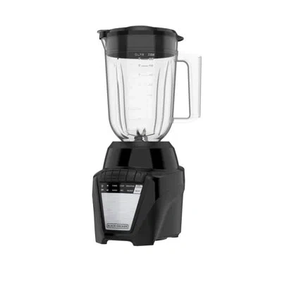 Black+decker 700w Stainless Steel 6-tip Icecrush Blender, 8 Speeds + Pulse, 7-cup Ergonomic Jar (56oz), Ice Crush In Black