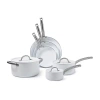Black+decker 9-pc. Non-stick Cookware Set In White