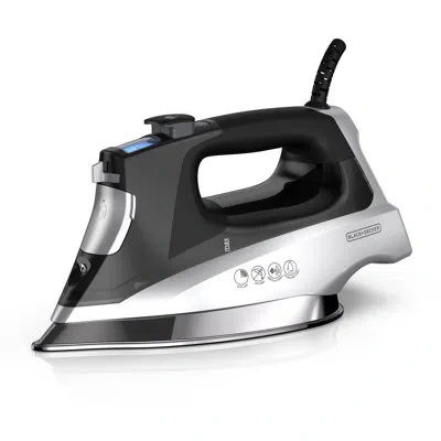 Black+decker Allure Digital Professional Steam Iron, D3060, 30% More Steam, Percison Tip, Stianless Steel Solepla In Black