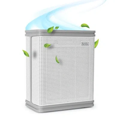Black+decker Bap Series Air Purifier With Uv Technology, 8-stage Filtration System, Bapuv250 In White