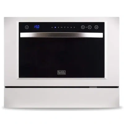 Black+decker Bcdp-series  Bcd6w Compact Countertop Dishwasher, 6 Place Settings, White