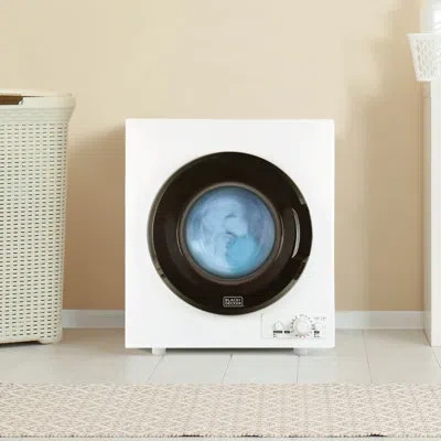 Black+decker Bcdpw Series  Bced37 Compact Dryer For Standard Wall Outlet, Small, 4 Modes, Load Volume In White
