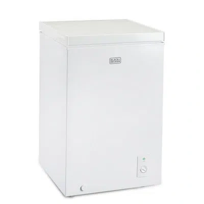Black+decker Bcfk Series Portable 3.5 Cu. Ft. Chest Freezer With Adjustable Temperature Controls In White