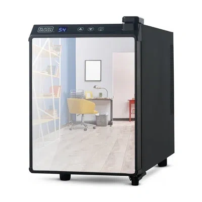 Black+decker Bd6 Series  6 Bottle Wine Cellar,  Mirror Door- Black
