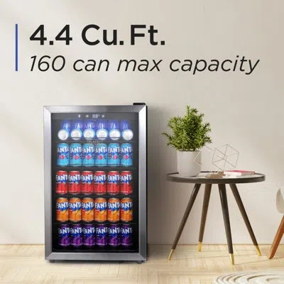 Black+decker Bdb Series  4.4 Cu. Ft. Beverage Cooler, Beverage Fridge With Double Pane Glass Door, Dr