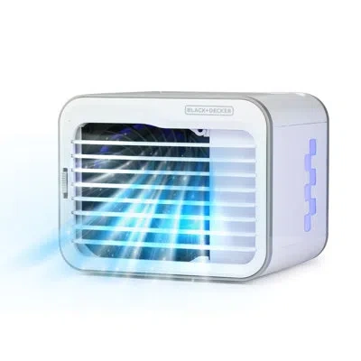 Black+decker Bde Series Decker Desktop Air Cooler With 3-speeds, Evaporative Air Cooler With 0.5l Water Tank In White