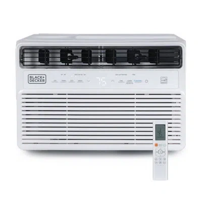 Black+decker Bdwt6 Series  Bd08nwes 8,000 Btu Inverter Window Air Conditioner, White In Black;white