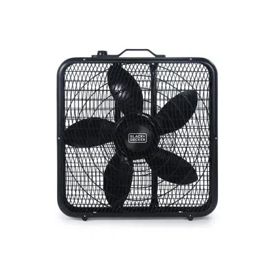 Black+decker Bfp Series  20” Box Fan With 3 Speed Settings, Powerful 80w Motor, 5-blade Box Fan With