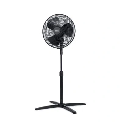 Black+decker Bfp Series Decker 16-inch Pedestal Fan, Standing Fan With 3 Speed Settings In Black